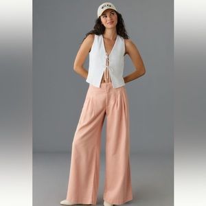 Anthropologie Maeve Pleated Wide-Leg Pants